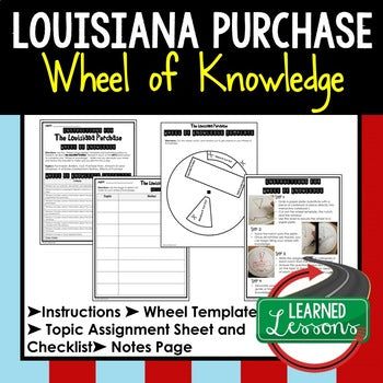 LOUISIANA PURCHASE Activity, Wheel of Knowledge Interactive Notebook - preview 1