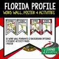 Florida History Word Wall, State Profile, Florida Activities US History Posters - preview 1