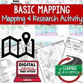 World Map Activity, Mapping Continents and Oceans PRINT & DIGITAL - preview 1