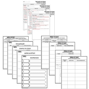 Spread of Islam Guided Notes and PowerPoints, Interactive Notebooks, Google - preview 2