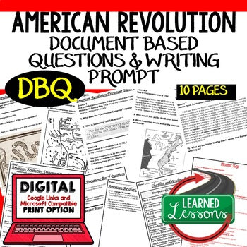 American Revolution Activity, American Revolution DBQ, Google and Print - preview 1
