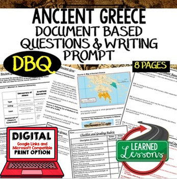 Ancient Greece Activity, Ancient Greece DBQ, Google and Print - preview 1