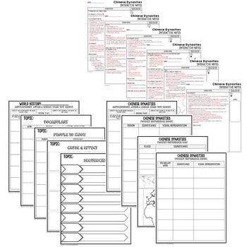 Chinese Dynasties Guided Notes and PowerPoints, Interactive Notebooks, Google - preview 3