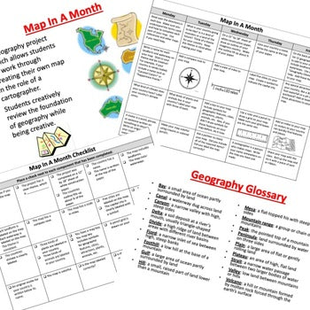 Mapping Project Activity, Build a Map  Print & Digital Distance Learning - preview 2