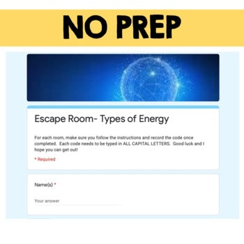 Types of Energy Digital Escape Room, Type of Energy Breakout Room, No Prep - preview 4
