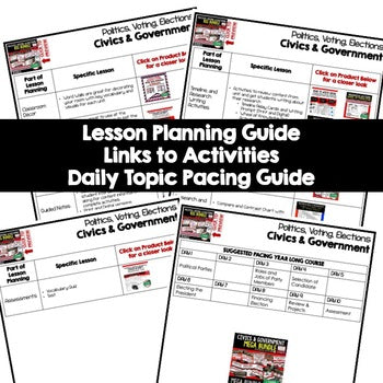 Politics, Voting, Elections Opinion Lesson Plan Guide Civics Government - preview 2