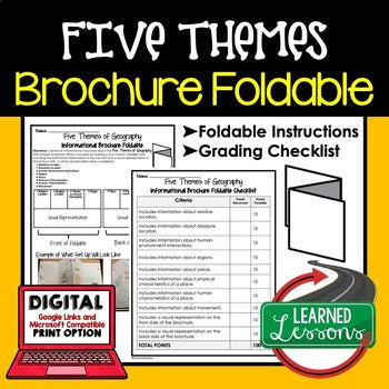 Five Themes of Geography Activity, Five Themes of Geography Foldable - preview 1