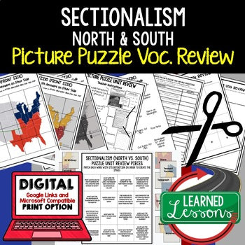 SECTIONALISM NORTH & SOUTH Activity Unit Review, Study Guide, Test Prep - preview 1