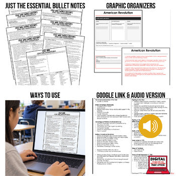 Cold War Outline Notes, Cold War Bullet Notes, Unit Review, Test Prep - preview 2