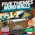Five Themes of Geography Word Wall Activity Pages World Geography Word Wall - preview 1