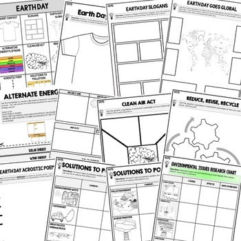 Earth Day Activity, Earth Day Choice Board Digital and Print Google Classroom - preview 3