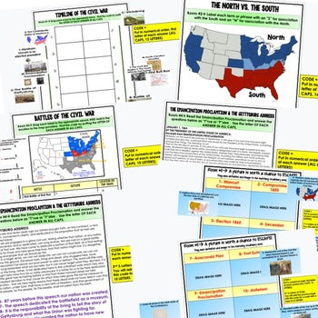 The Civil War Escape Room | Digital Breakout | U.S. History Activity - preview 2