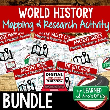 Indus River Valley Map Activity and Research, Mapping Ancient India - preview 4