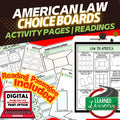 American Law Activities Choice Board, Google Digital Learning & Print - preview 1