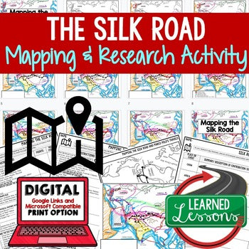 The Silk Road Map Activity, Mapping The Silk Road PRINT & DIGITAL - preview 1