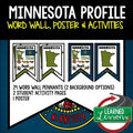 Minnesota History Word Wall State Profile Minnesota Activities US History Poster - preview 1