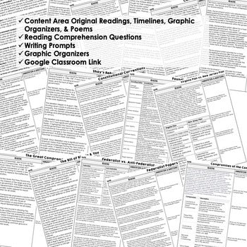 Building a New Nation DBQ Reading Activity, Google, Civics DBQ, Close Reading - preview 2