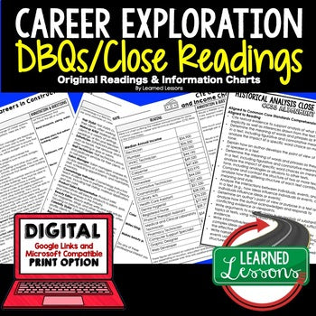 Career Exploration DBQ Close Reading Activity with Google Classroom Link - preview 1