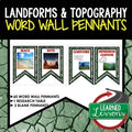 Landforms Word Wall Waterways Word Wall Pennants  Earth Science Word Wall - preview 1