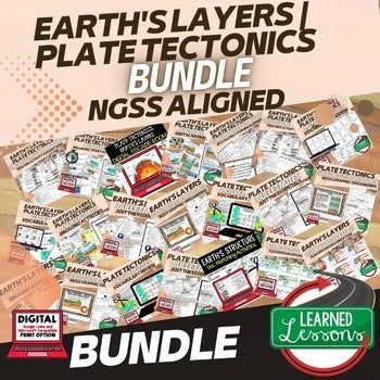 Earth's Layers & Plate Tectonics Bundle | Earth Science Activities | NGSS - preview 1