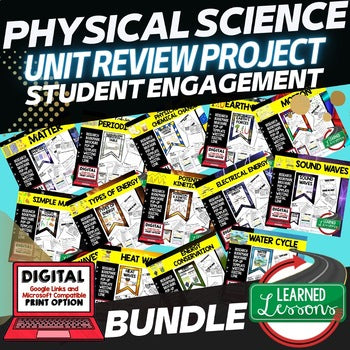 Physical Science Research Projects Bundle | Interactive Notebook Activities - preview 1