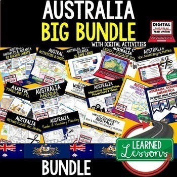 Australia Geography Bundle | World Geography Activities Print & Digital - preview 1