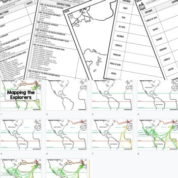 Explorers of Europe Mapping Activity, Mapping Exploration PRINT & DIGITAL - preview 2