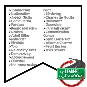 World War II Word Wall Pennants US History Word Wall - preview 2