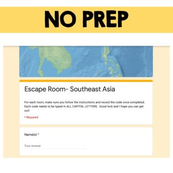 Southeast Asia Geography Escape Room Digital Breakout World Geography Activity - preview 4