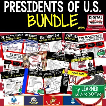 President's Day Activities Bundle, Digital Resources U.S. Presidents Activities - preview 1