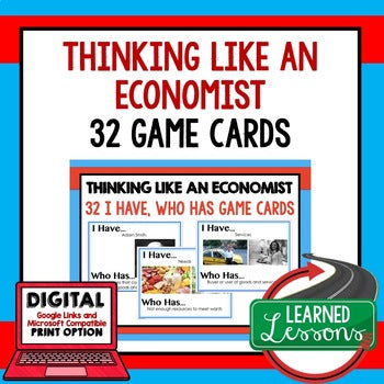 Think Like An Economist GAME CARDS (Economics  Test Prep), Economics Activity - preview 1