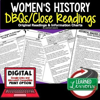 Women's History DBQ Close Reading Activity with Google Classroom Link - preview 1