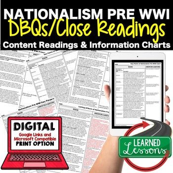 Nationalism Pre WWI DBQ Reading Activity Google World History DBQ Reading - preview 1