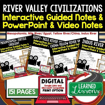 River Valley Civilizations Guided Notes & PowerPoint Bundle | World History - preview 1