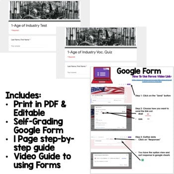U.S. History Assessments Bundle | Tests, Quizzes & Google Forms Editable - preview 3
