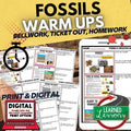 Fossils Warm Ups & Bell Ringers, NGSS Science Warm Ups - preview 1