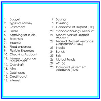 Personal Finance Word Wall | Budgeting Vocabulary | Financial Literacy Posters - preview 2