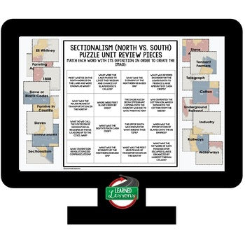 SECTIONALISM NORTH & SOUTH Activity Unit Review, Study Guide, Test Prep - preview 3