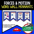 Forces and Motion Word Wall Pennants (Physical Science Word Wall) - preview 1