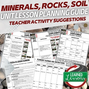 Minerals, Rocks & Soil Lesson Plan Guide | NGSS Earth Science Lesson Plans - preview 1