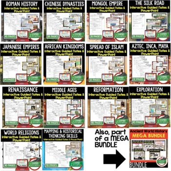 Ancient World History Guided Notes & PowerPoints Bundle | Print + Google - preview 3