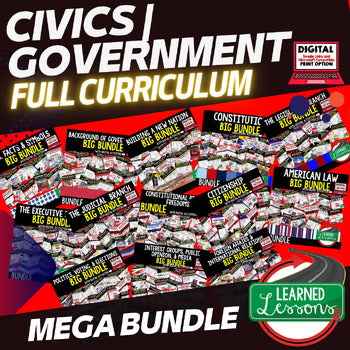 Civics Government Curriculum Bundle | Full Year Print & Google - preview 1