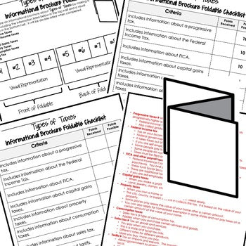 Types of Taxes Foldable Activity | Personal Finance | Financial Literacy - preview 2