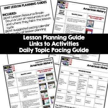 Western Frontier Lesson Plan Guide, American History BACK TO SCHOOL - preview 2