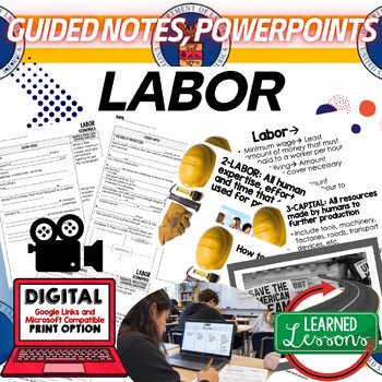 Labor Guided Notes & PowerPoint, Economic Notes - preview 1