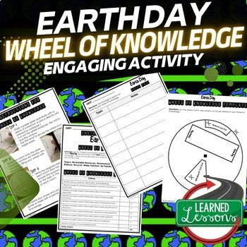 Earth Day Activity, Wheel of Knowledge Interactive Notebook - preview 1