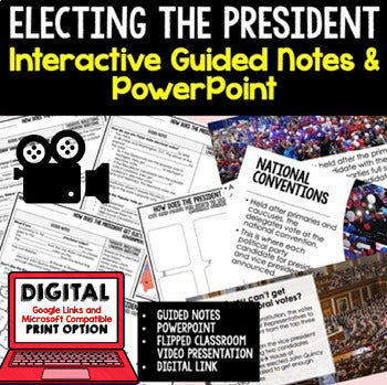 Presidential Elections Guided Notes & PowerPoint | U.S. Government - preview 1