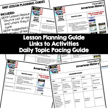Imperialism Lesson Plan Guide, American History BACK TO SCHOOL - preview 2