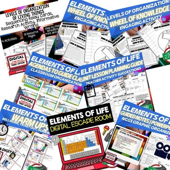 Life Science Elements of Life Bundle | Chemistry of Life, Atoms, Molecules - preview 2