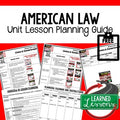 American Law Lesson Plan Guide Civics Government Back To School - preview 1